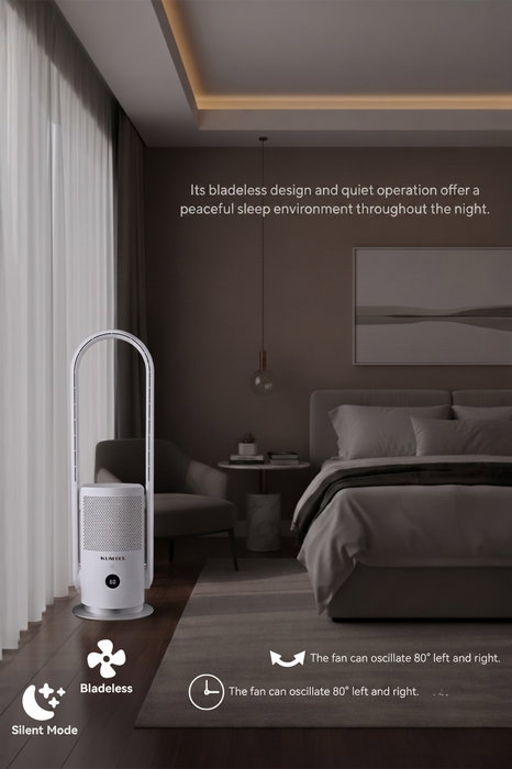Kumtel Purificador de Aire y Ventilador 2 en 1 HBAP-01 Blanco